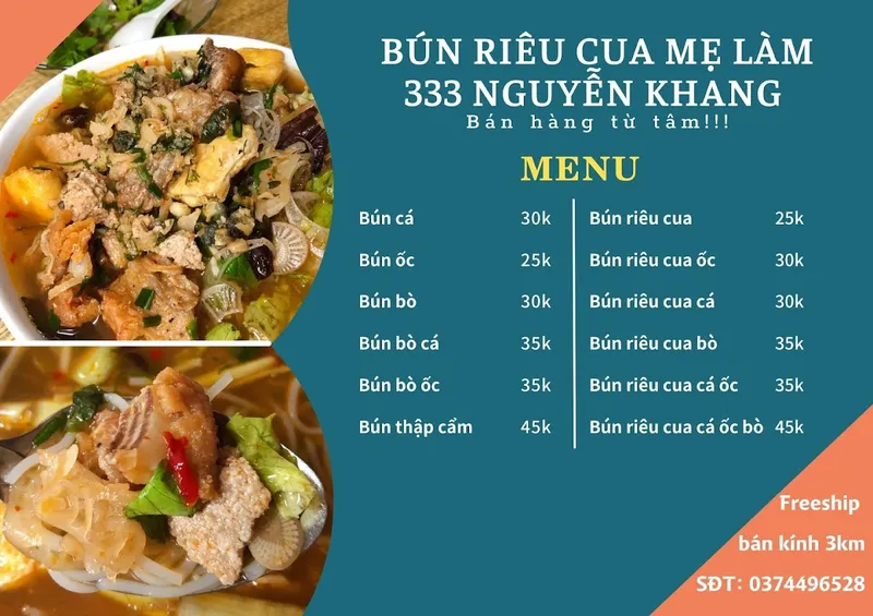 Bún riêu cua Mẹ làm - 333 Nguyễn Khang