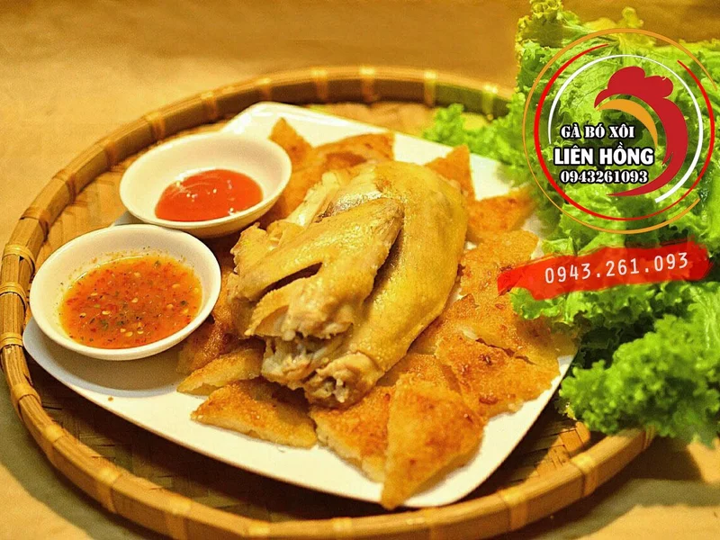 Gà bó xôi Liên Hồng