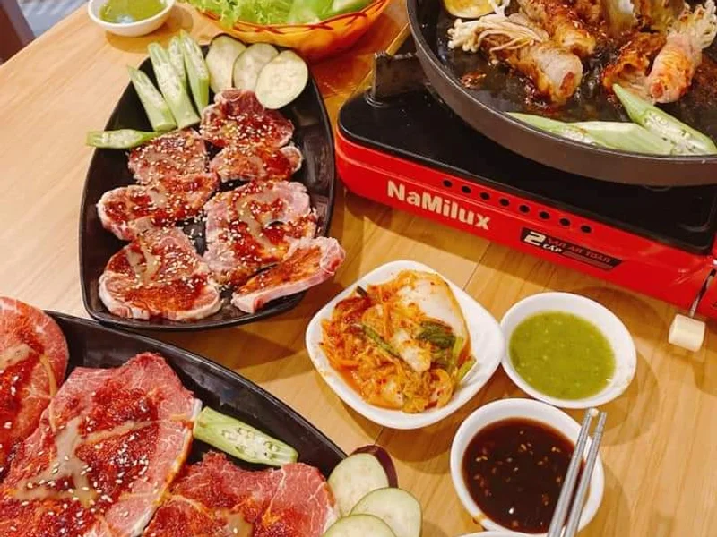 Lẩu nướng kim chi Galbi