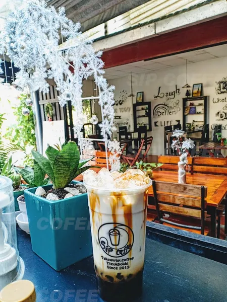 Sip coffee