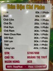 quán bún đậu mắm tôm tại Thị xã Dĩ An Bình Dương