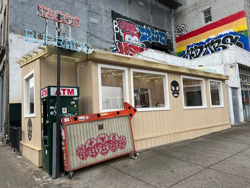 Dining ambiance of restaurant Luchadores NYC 1