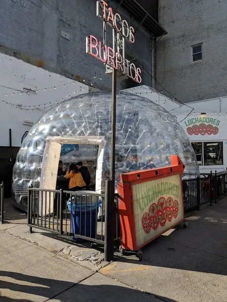 Dining ambiance of restaurant Luchadores NYC 2