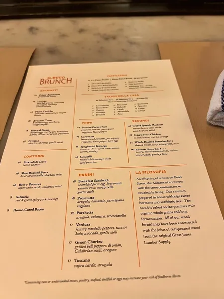 Menu il Buco