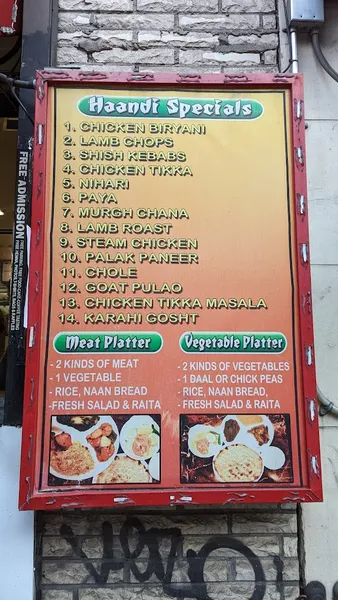 Menu Haandi