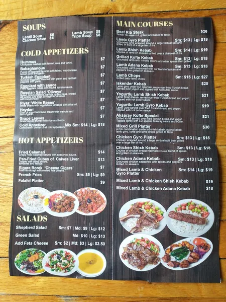 Menu Aksaray