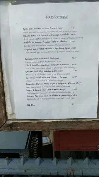 Menu La Ripaille