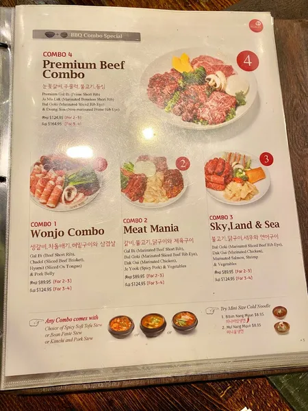 Menu New Wonjo