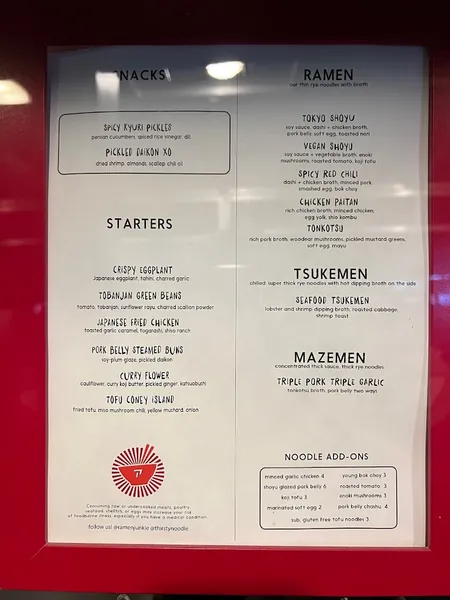 Menu Ivan Ramen