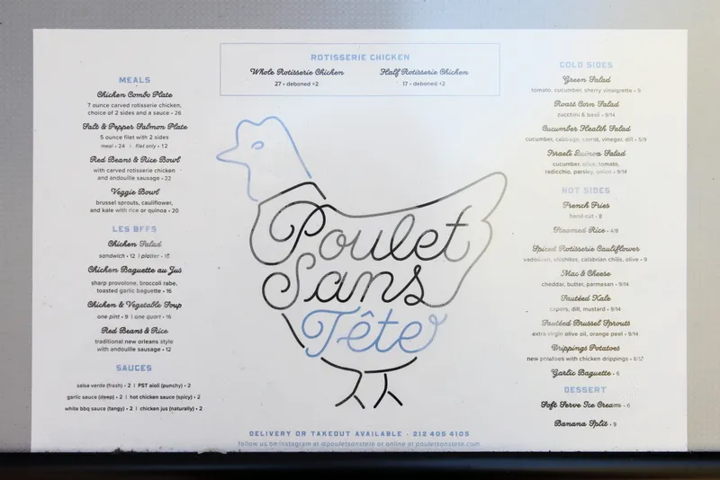 Menu Poulet Sans Tete