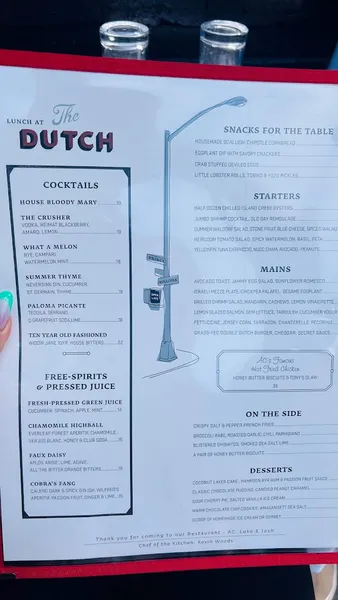 Menu The Dutch