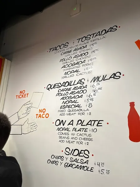 Menu Los Tacos No.1