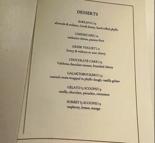 Menu Elea