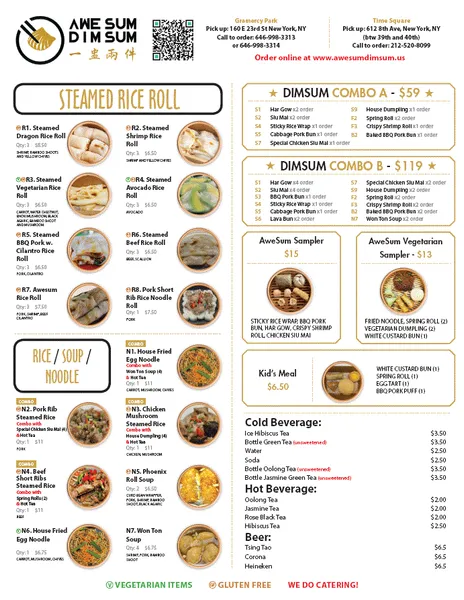 Menu AweSum DimSum