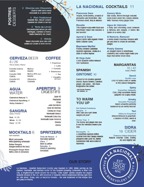 Menu La Nacional