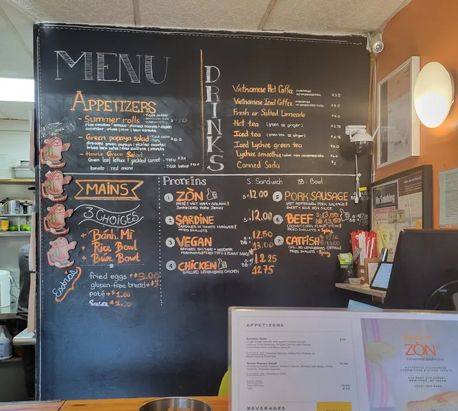 Menu Banh Mi Zon