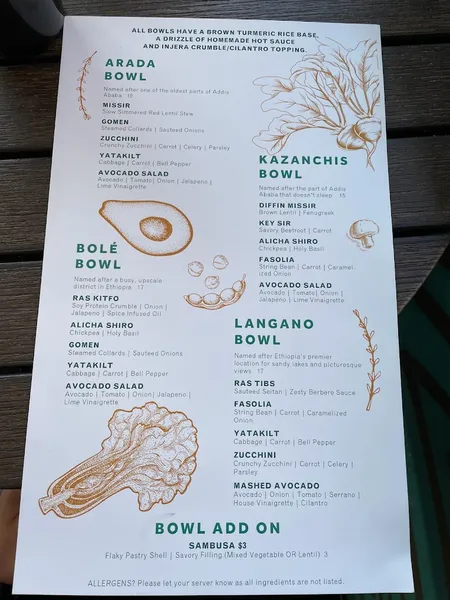 Menu Ras Plant Based