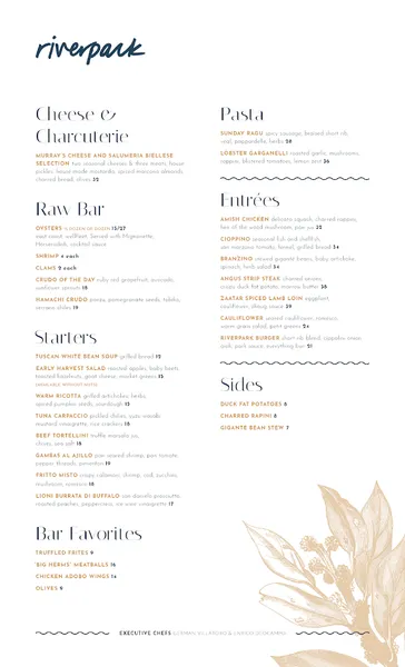 Menu Riverpark