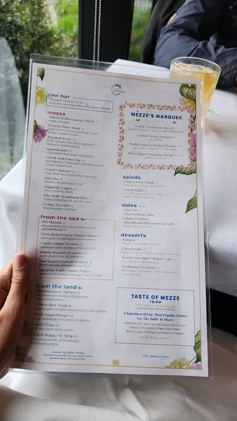 Menu Mezze on the River