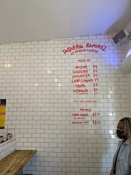 Menu Taqueria Ramirez