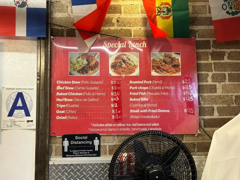 Menu El Sabroso