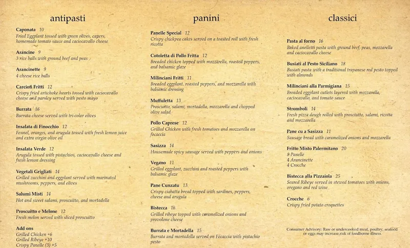 Menu Amuni