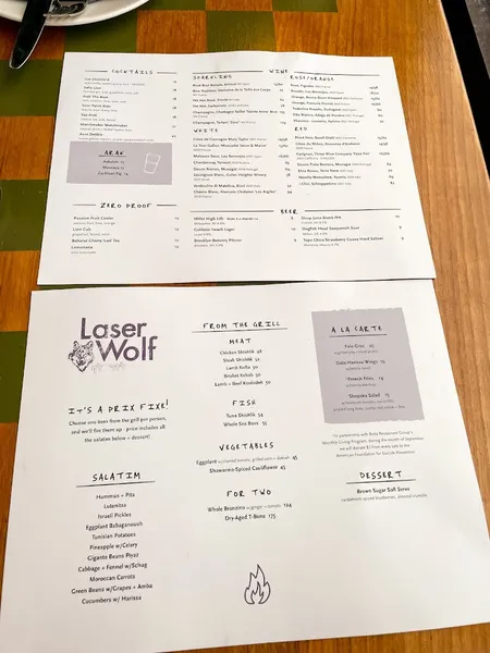 Menu Laser Wolf Brooklyn