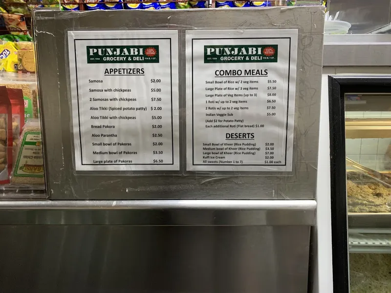 Menu Punjabi Deli