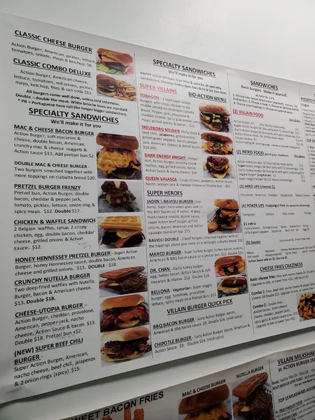 Menu Action Burger