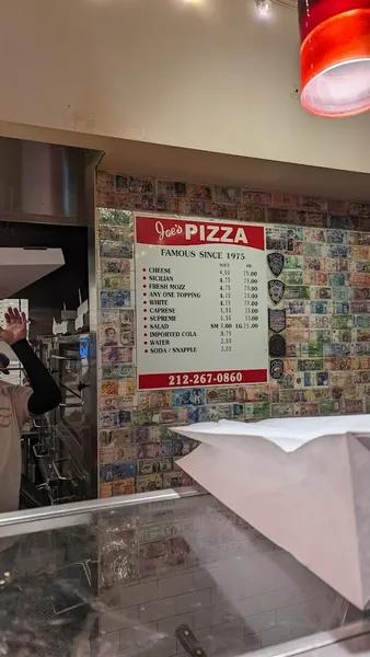 Menu Joe’s Pizza