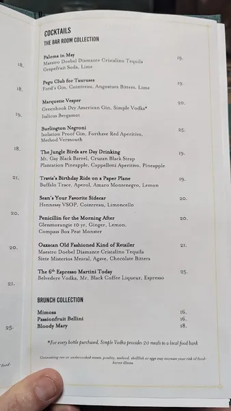 Menu Temple Court