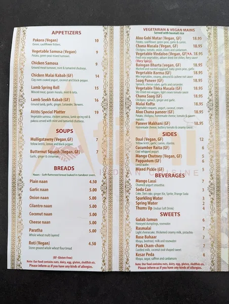 Menu Atithi