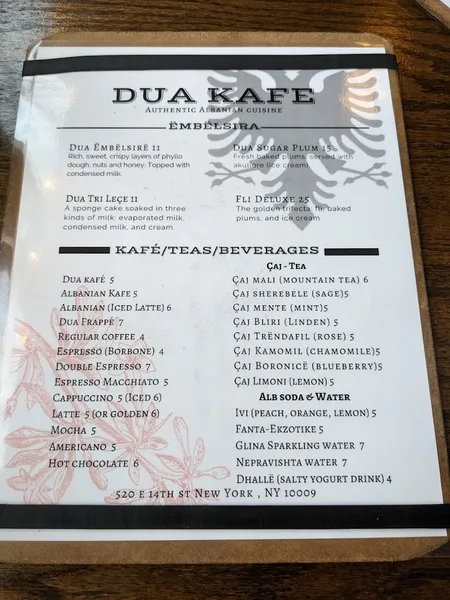 Menu Dua Kafe