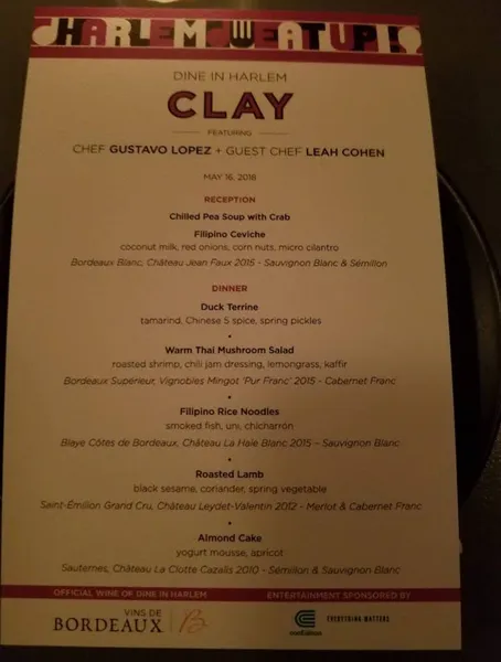 Menu Clay