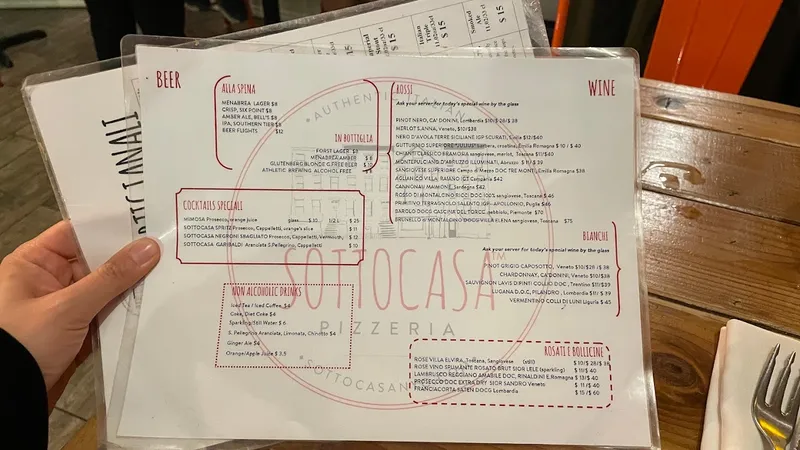 Menu Sottocasa