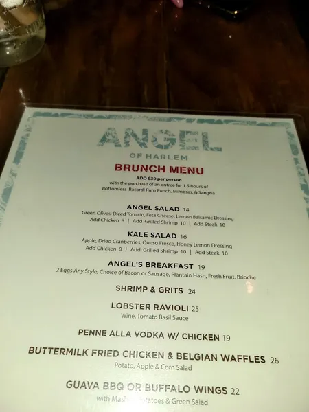 Menu Angel of Harlem