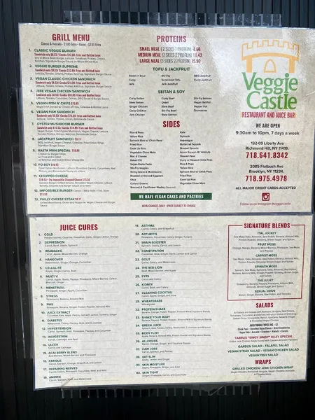 Menu Veggie Castle II