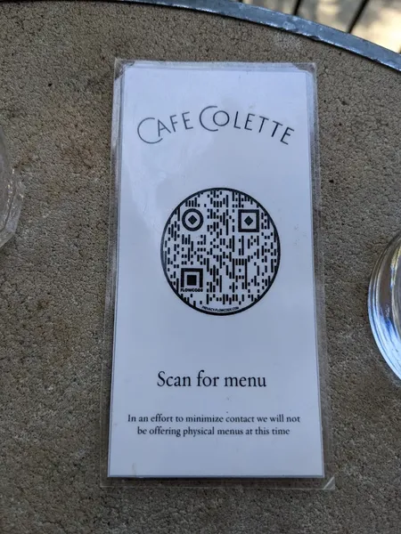 Menu Cafe Colette