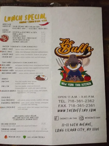 Menu The Buffs