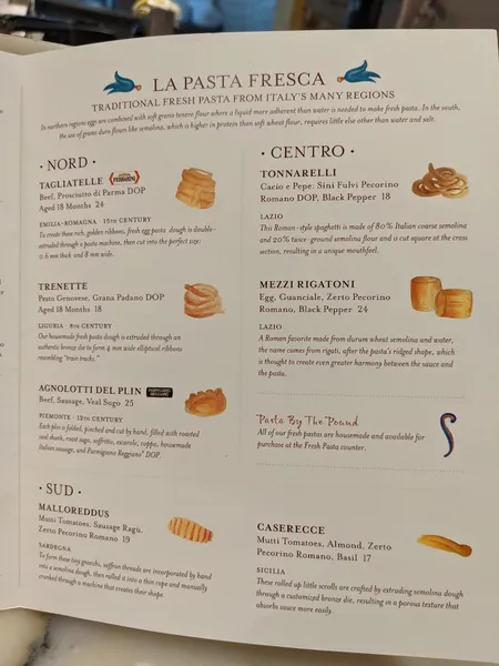 Menu Il Pastaio