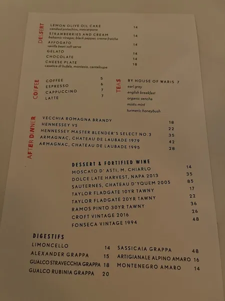 Menu Saint Theo's