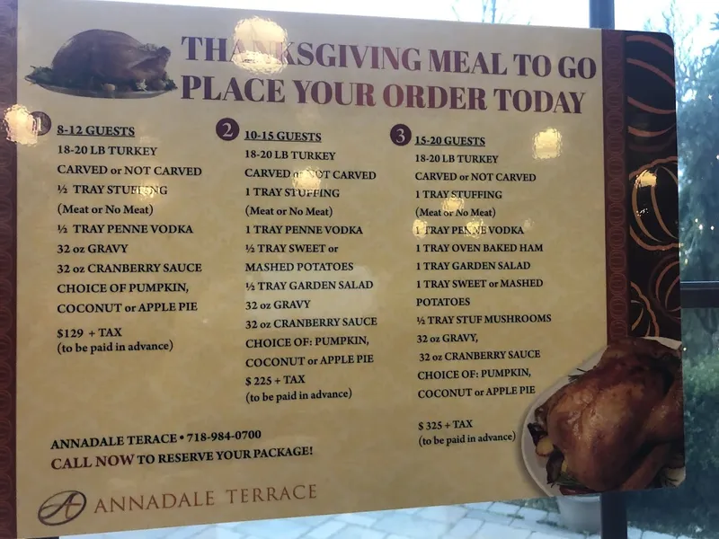 Menu Annadale Terrace