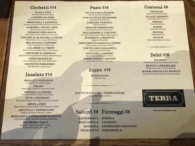 Menu Terra