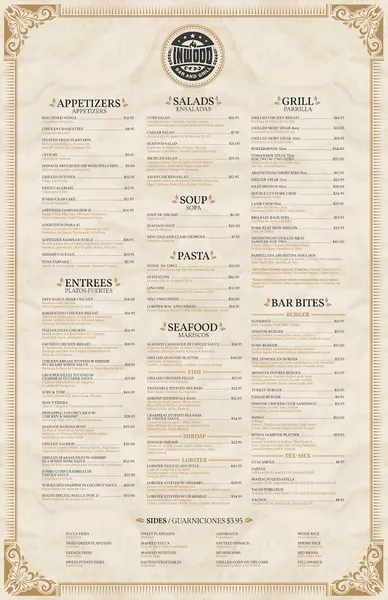 Menu Inwood Bar & Grill