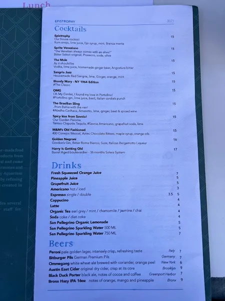 Menu Epistrophy