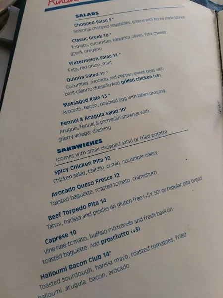 Menu Rintintin