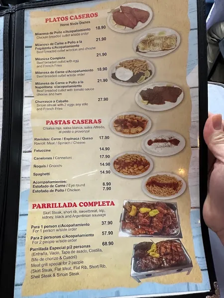 Menu La Esquina Criolla