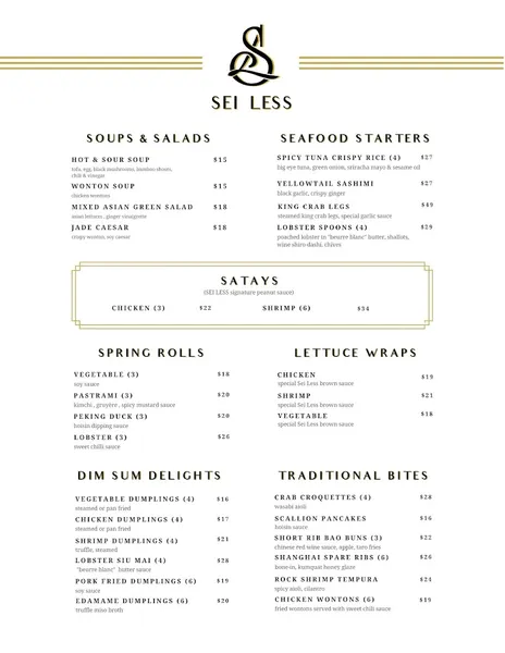 Menu Sei Less