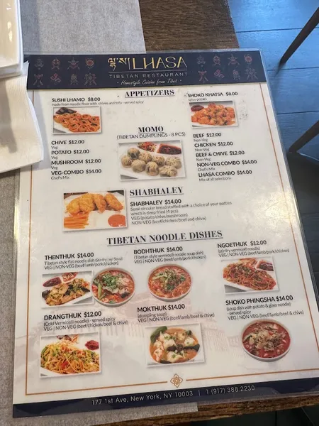 Menu Lhasa