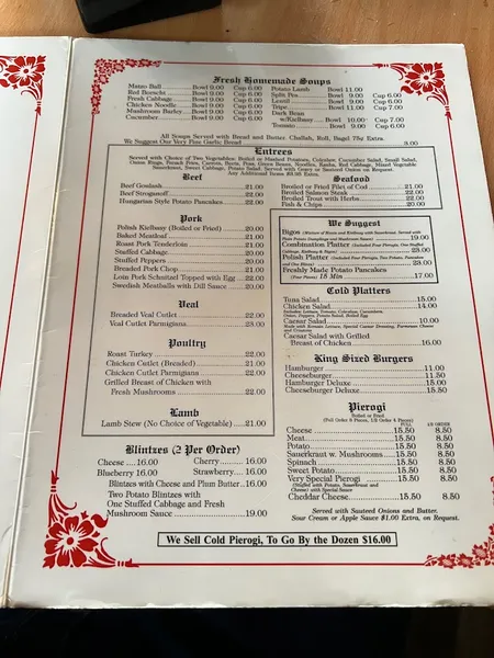 Menu Little Poland